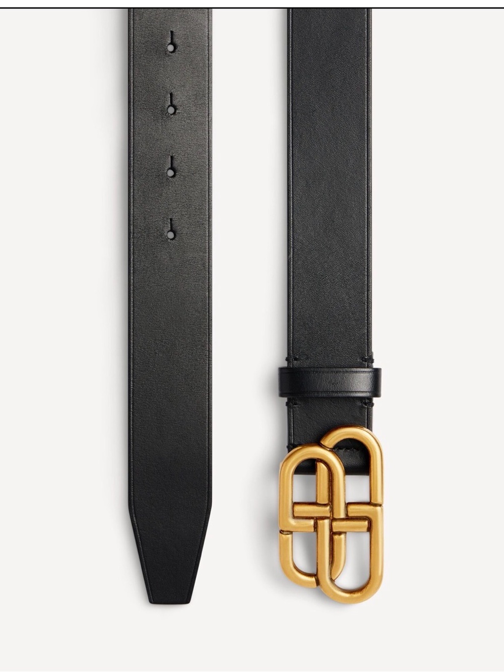 Balenciaga Large Black Leather Belt $495 size 90